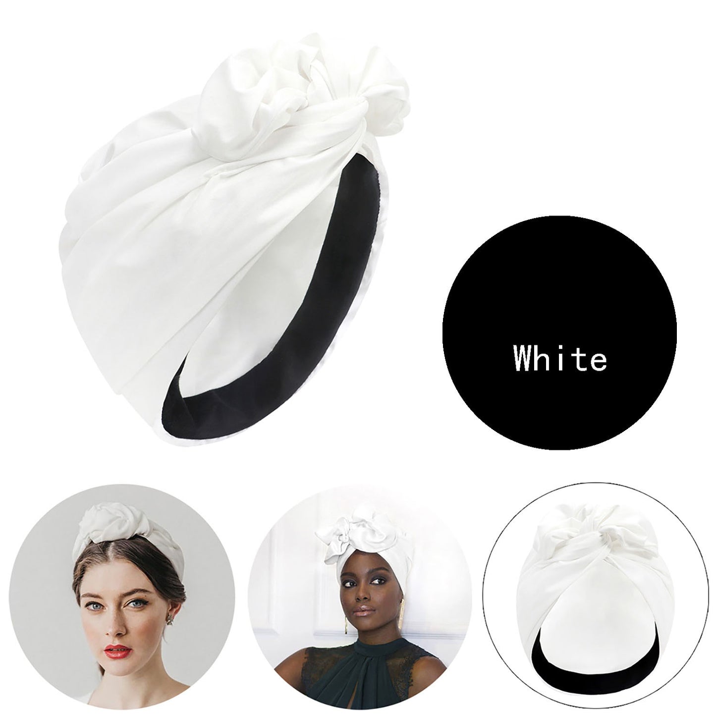 Adult fashionable turban French retro turban multi-strap turban