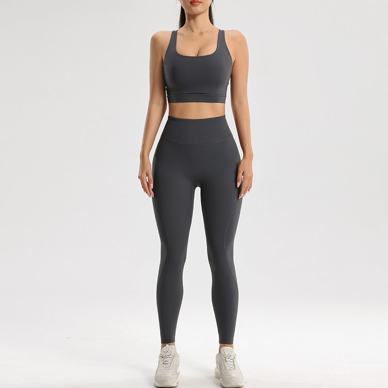 (Copy) Women's sports and fitness set yoga and running two-piece set bra underwear quick drying base pants
