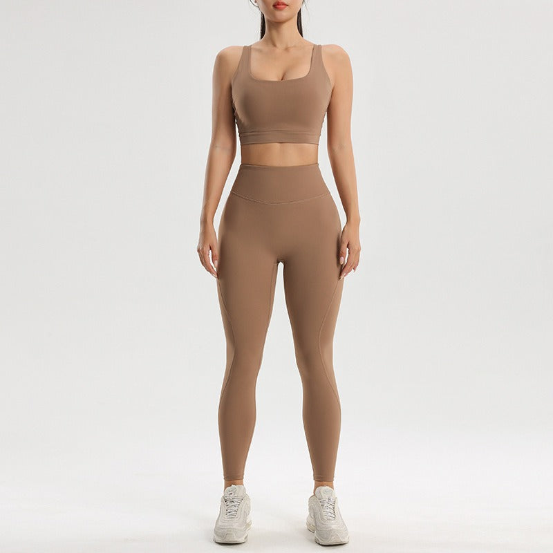 (Copy) Women's sports and fitness set yoga and running two-piece set bra underwear quick drying base pants