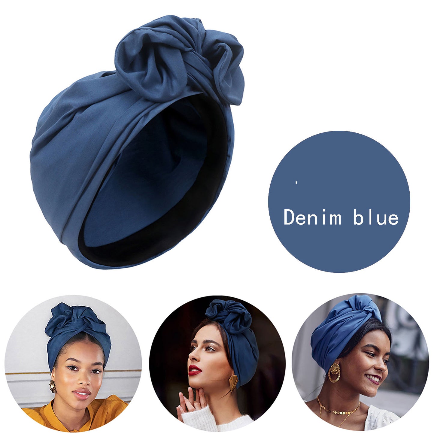Adult fashionable turban French retro turban multi-strap turban