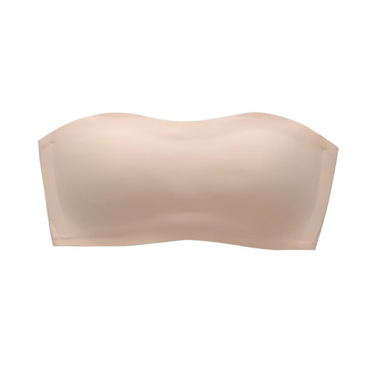Strapless Underwear for Women's Gathering Anti slip Anti fading and Traceless Jelly Striped Bra